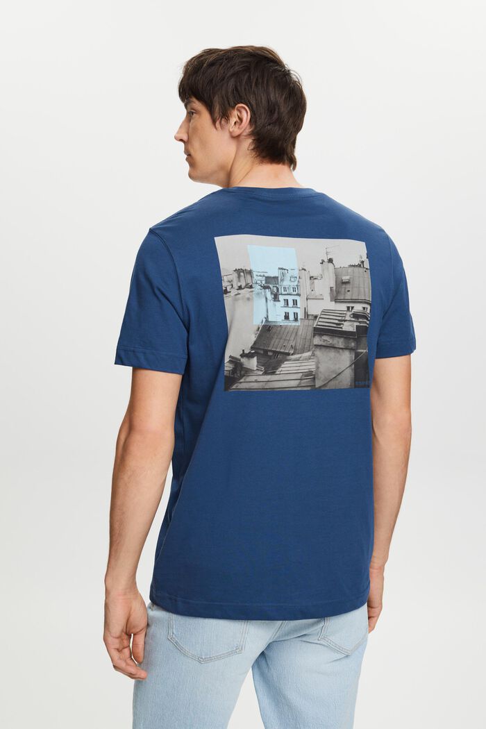 T-shirt med print på for- og bagside, GREY BLUE, detail image number 3