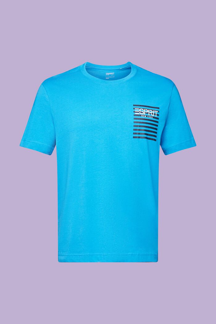T-shirt med logo, BLUE, detail image number 6