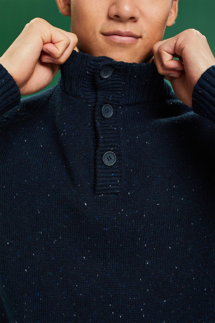 Nopret troyer-pullover, PETROL BLUE, detail image number 2