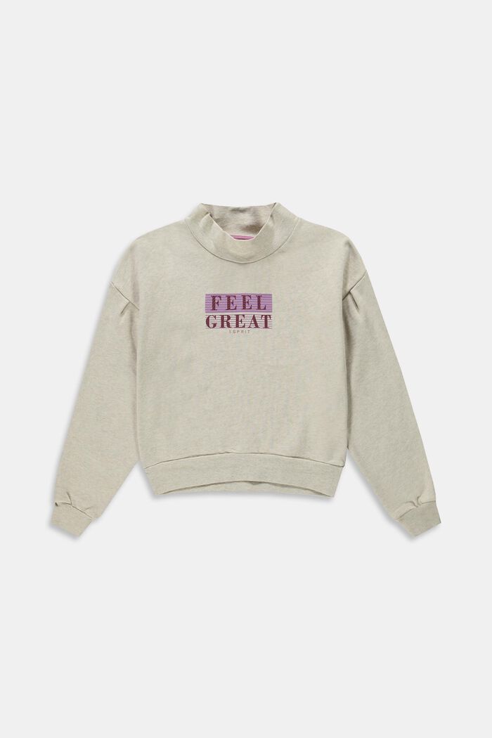 Sweatshirt med mock-rullekrave og statement-print, ICE, detail image number 0