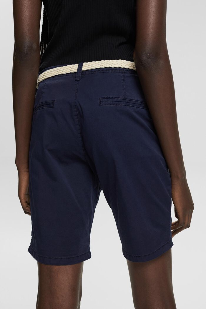 Shorts med vævet bælte, NAVY, detail image number 0