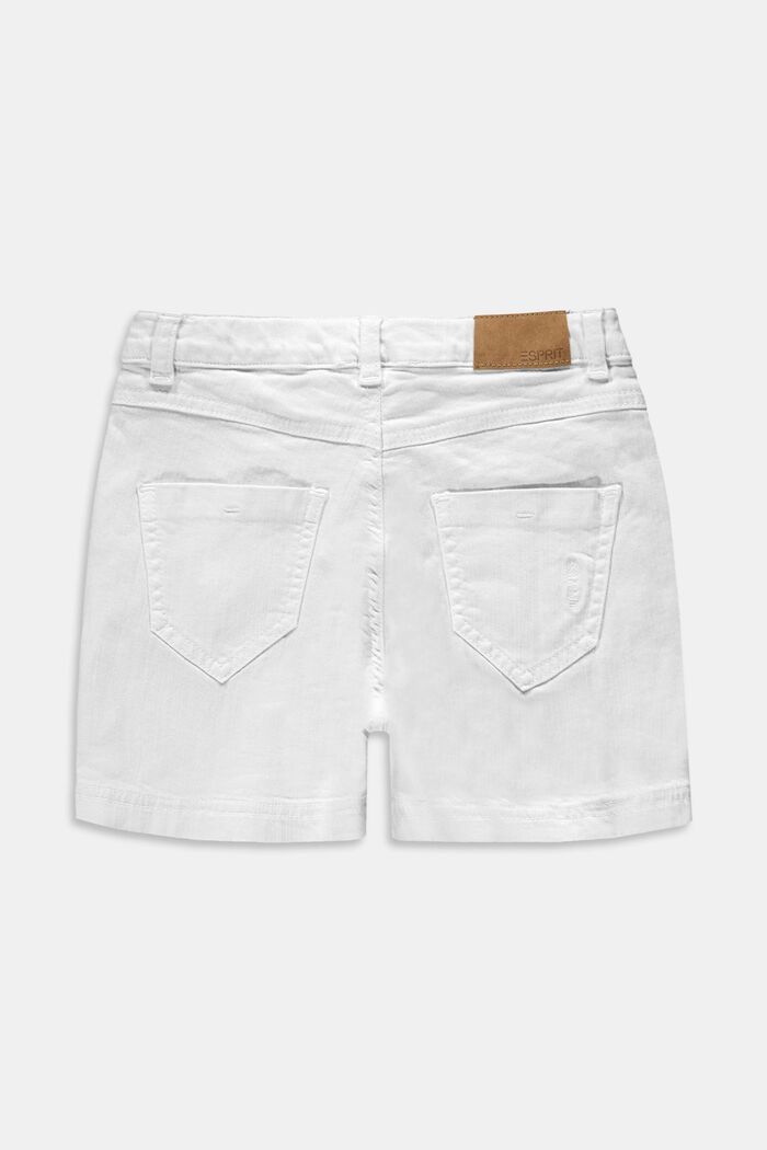 Genanvendte materialer: shorts med justerbar livvidde, WHITE, detail image number 1