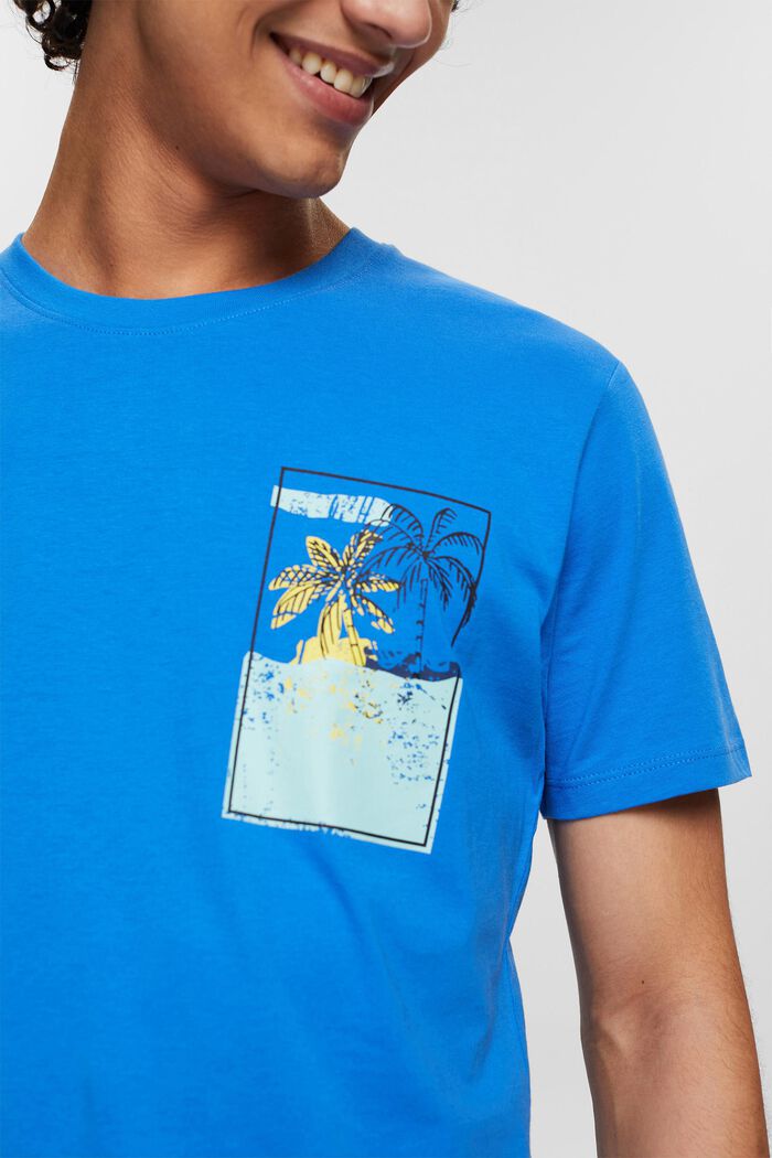 Jersey-T-shirt med print, BRIGHT BLUE, detail image number 2