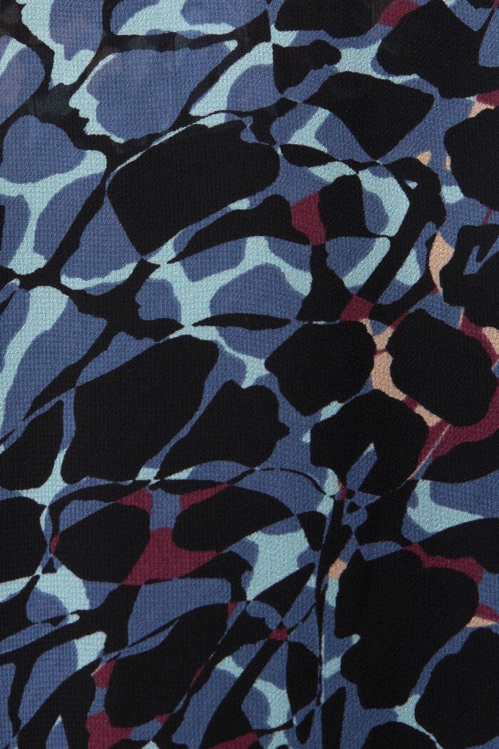 Genanvendt: mønstret bluse i chiffon, BLACK, detail image number 5