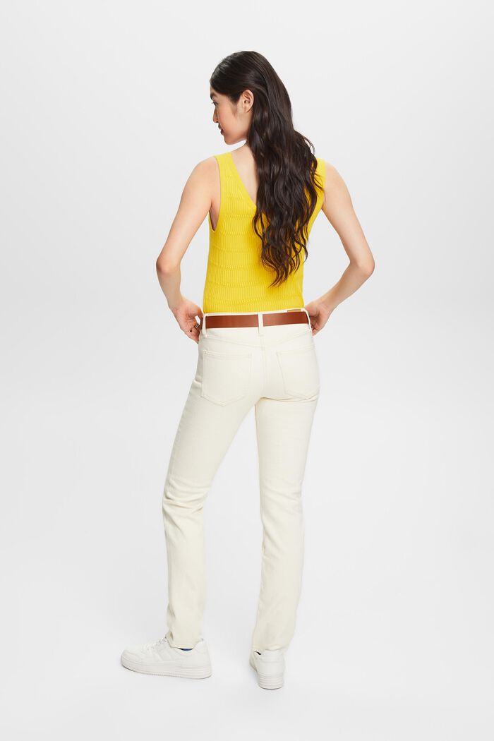 Lige jeans med mellemhøj talje, OFF WHITE, detail image number 2
