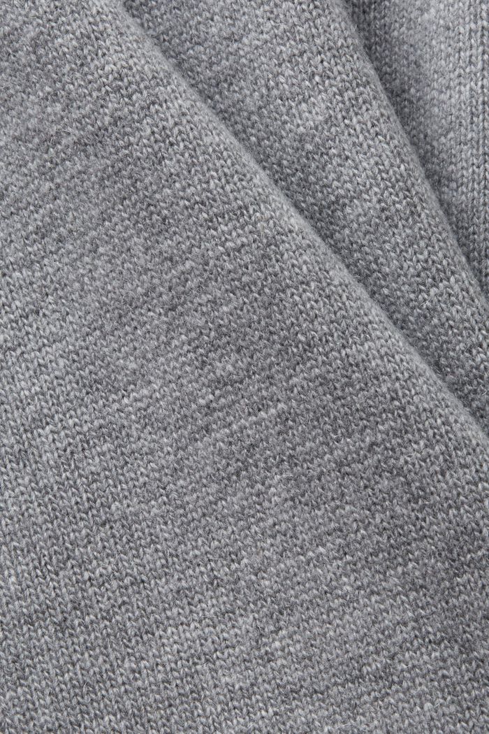 Cardigan i uldmiks med V-hals, MEDIUM GREY, detail image number 5