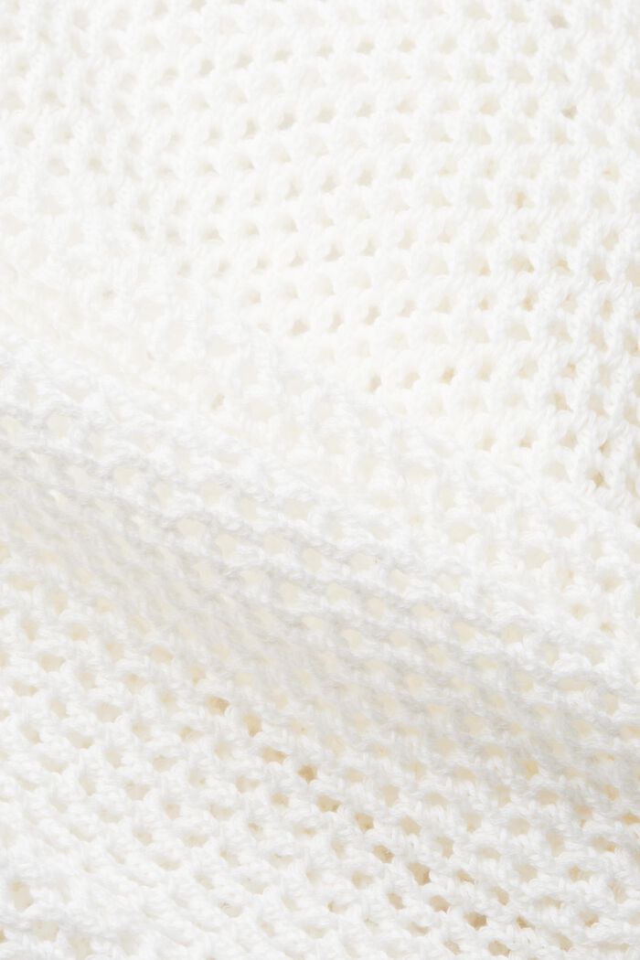 Mesh-pullover i bæredygtig bomuld, OFF WHITE, detail image number 5