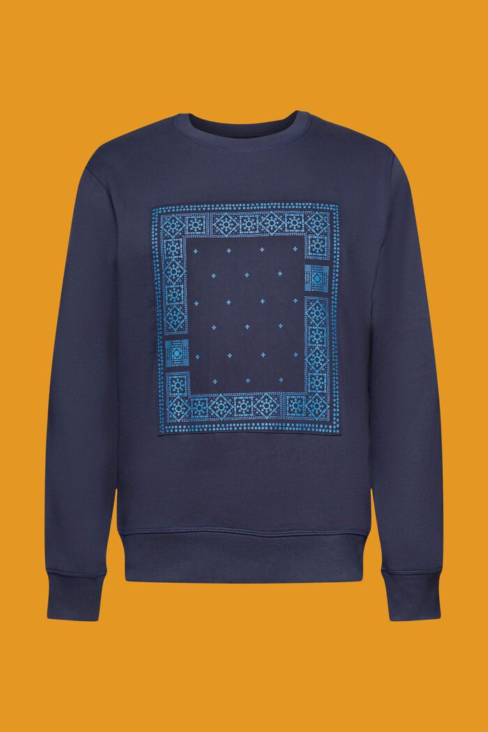 Sweatshirt med print på fronten, NAVY, detail image number 6