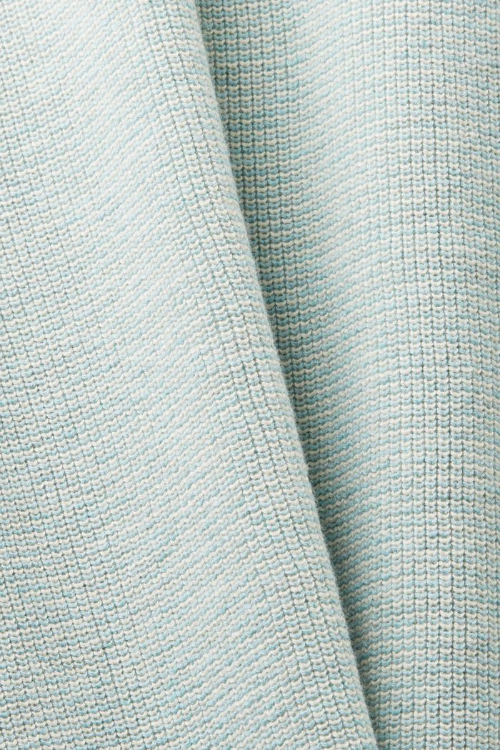 Stribet pullover med mock-rullekrave, LIGHT AQUA GREEN, detail image number 5