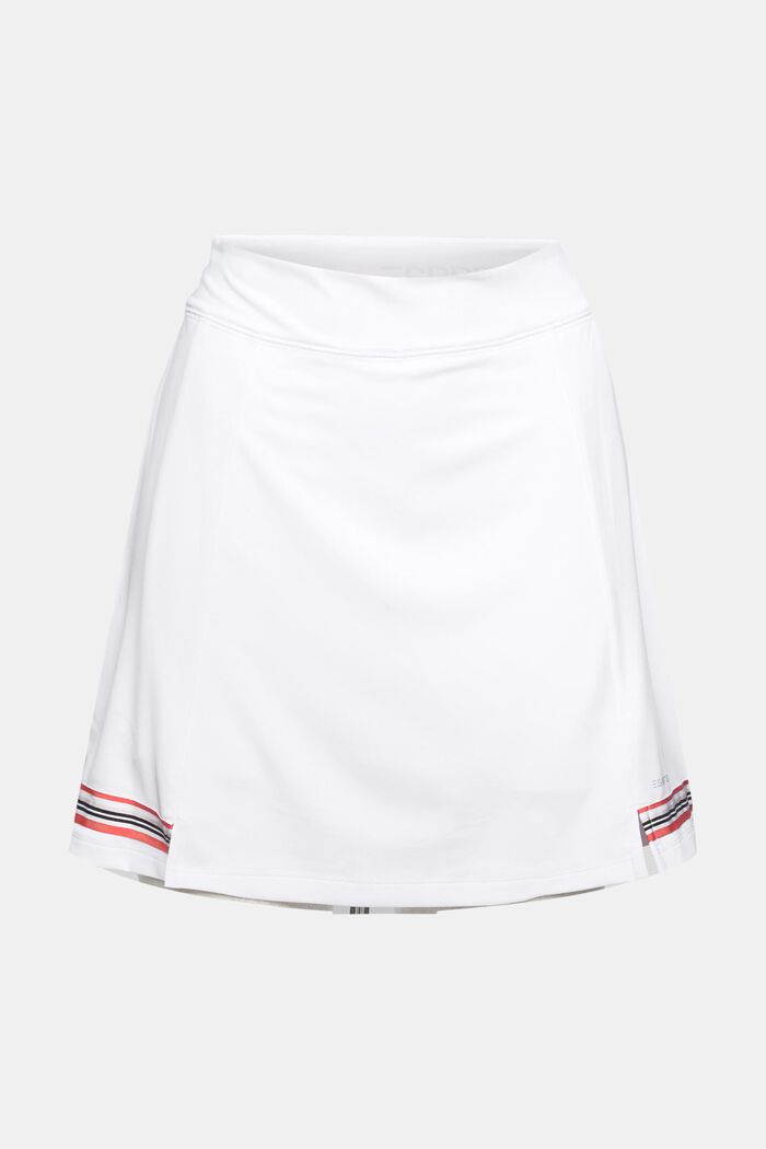 Genanvendte materialer: nederdel med integrerede shorts, E-DRY, WHITE, detail image number 5