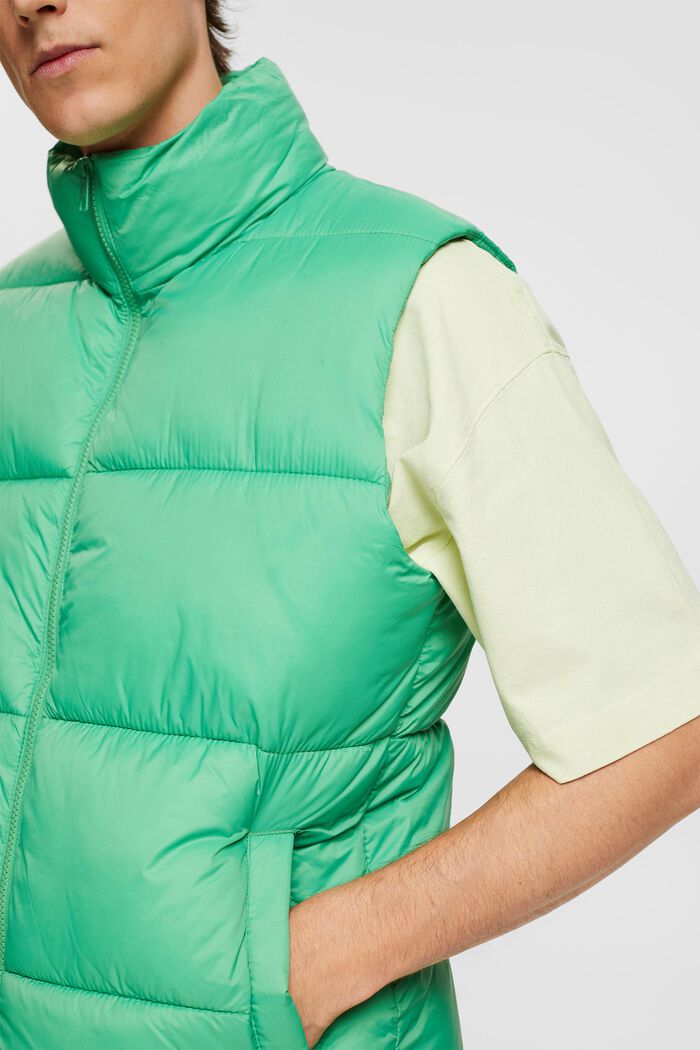 Quiltet vest, GREEN, detail image number 0