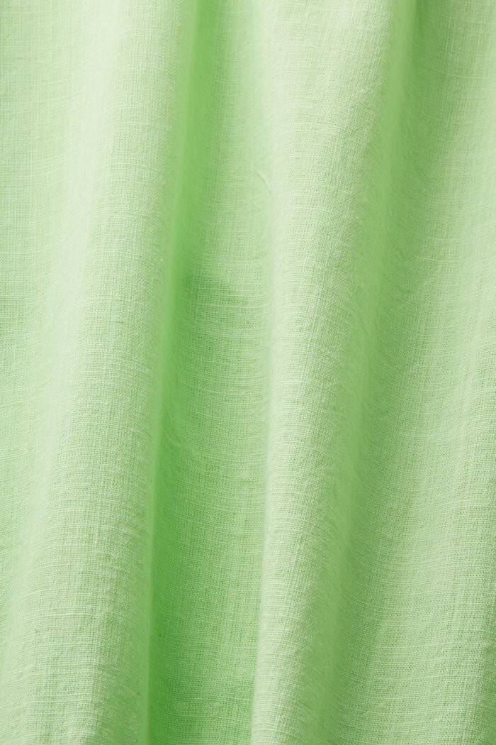 Kortærmet bluse i bæredygtig bomuld, CITRUS GREEN, detail image number 5