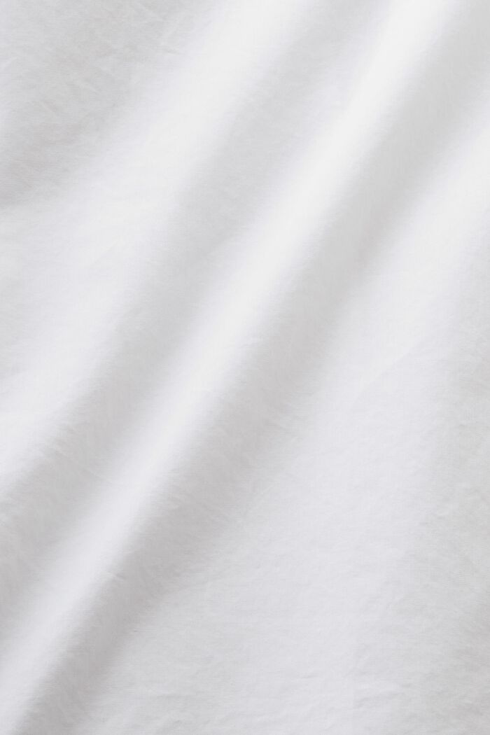 Kortærmet shirt i bomuldspoplin, WHITE, detail image number 4