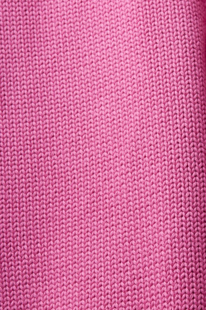 Rullekravesweater i bomuld, PINK FUCHSIA, detail image number 5