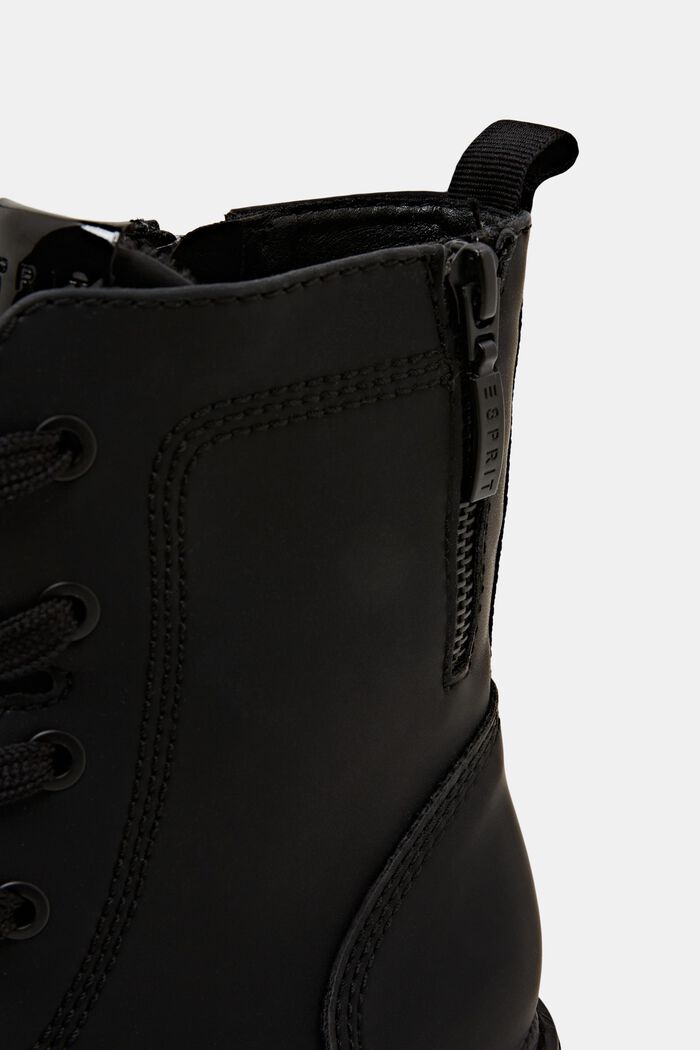 Snørestøvler i imiteret læder, BLACK, detail image number 3