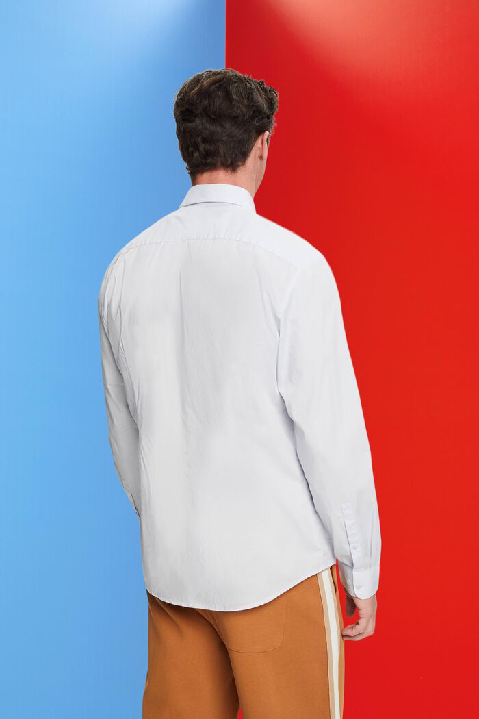 Slim fit bomuldsskjorte, LIGHT BLUE, detail image number 3