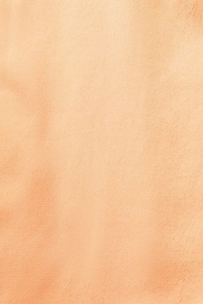 Crepebluse med rynkede ærmer, PASTEL ORANGE, detail image number 5