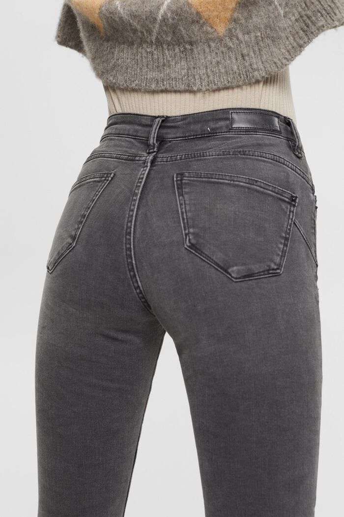 Figurformende jeans med høj talje, GREY DARK WASHED, detail image number 2