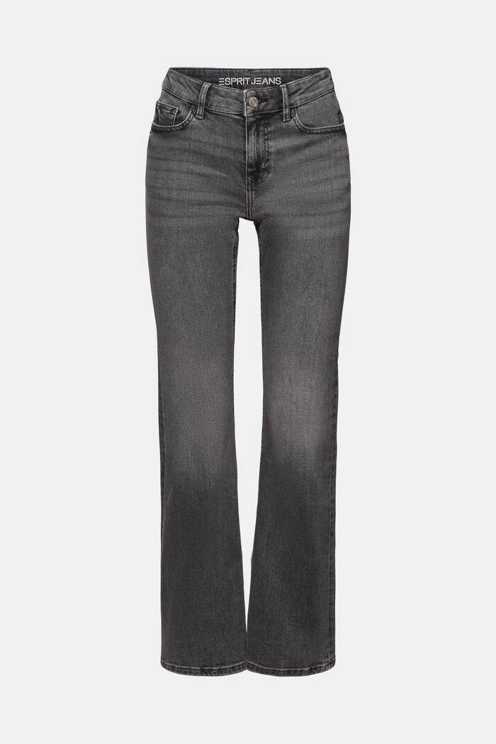 Bootcut-jeans med mellemhøj talje, GREY MEDIUM WASHED, detail image number 6