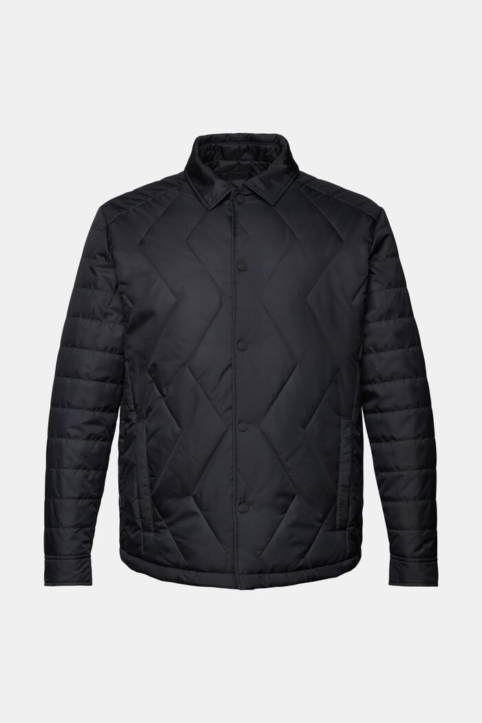 Genanvendt: Let, quiltet jakke, BLACK, detail image number 5