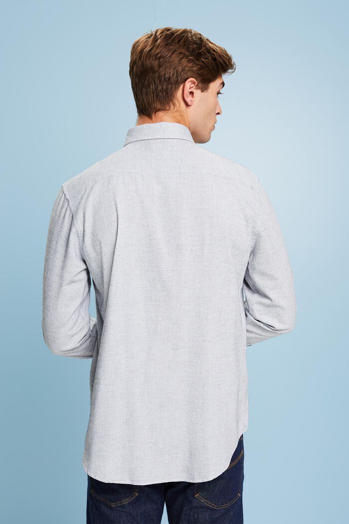 Regular fit-skjorte i bomuld med minitern, WHITE, detail image number 2