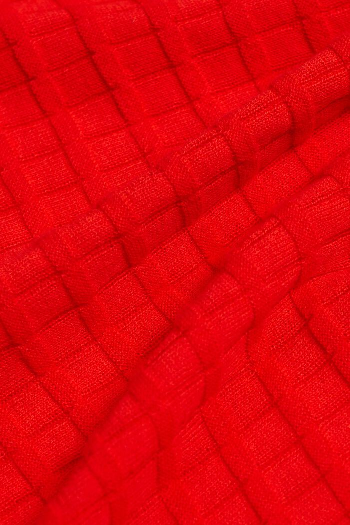 Sweater i strukturstrik, RED, detail image number 5