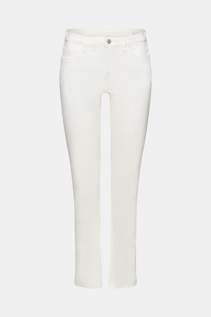 Jeans med mellemhøj talje og lige ben, OFF WHITE, detail image number 6