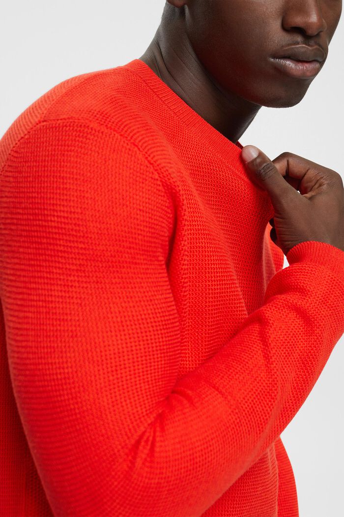 Stribet sweater, RED, detail image number 0