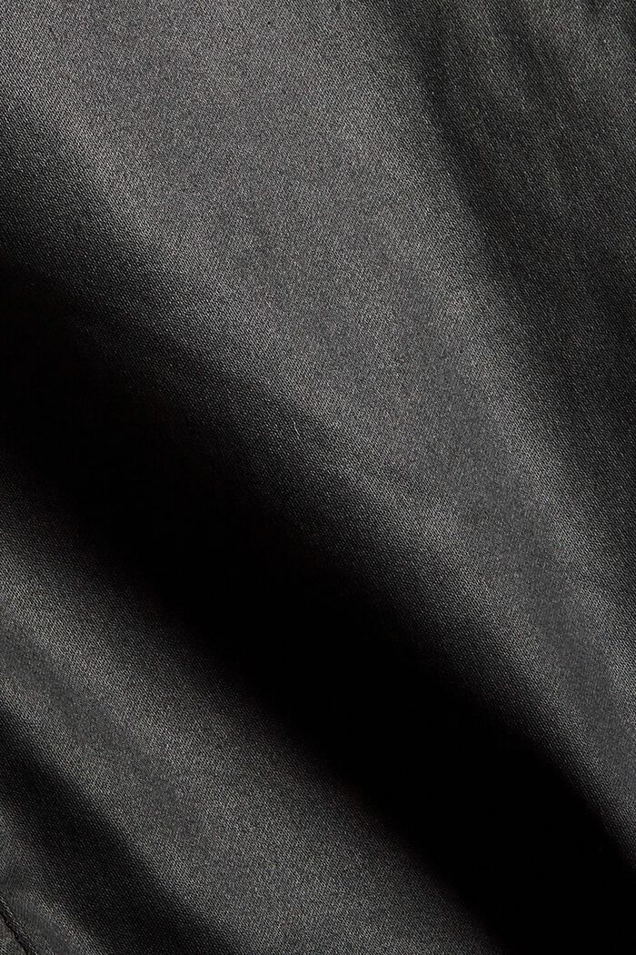 Coatede bukser med lynlåse, BLACK, detail image number 4