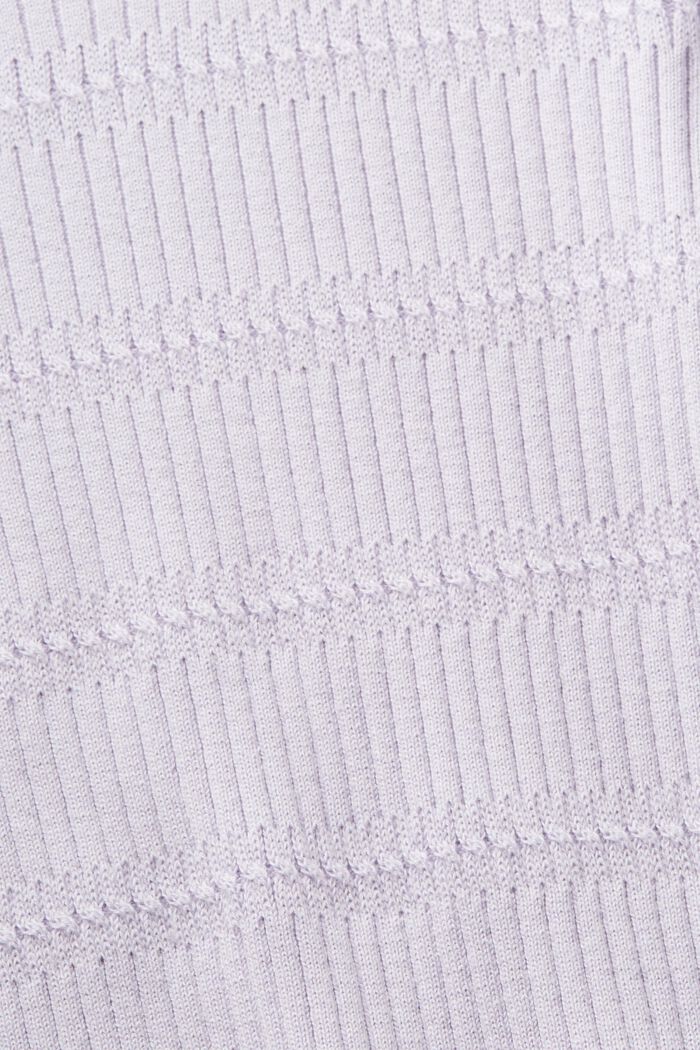 Striksweater med rund hals, LAVENDER, detail image number 4