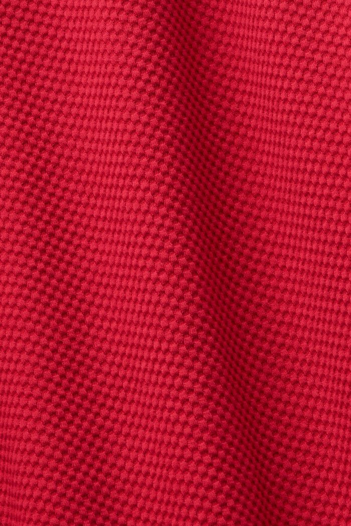 Tekstureret sweatshirt-cardigan, DARK RED, detail image number 4