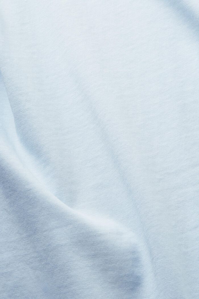 Jersey-T-shirt med print på ryggen, 100 % bomuld, PASTEL BLUE, detail image number 5