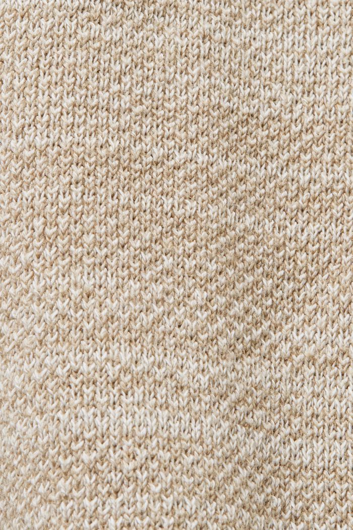Kortærmet pullover med polokrave, SAND, detail image number 5