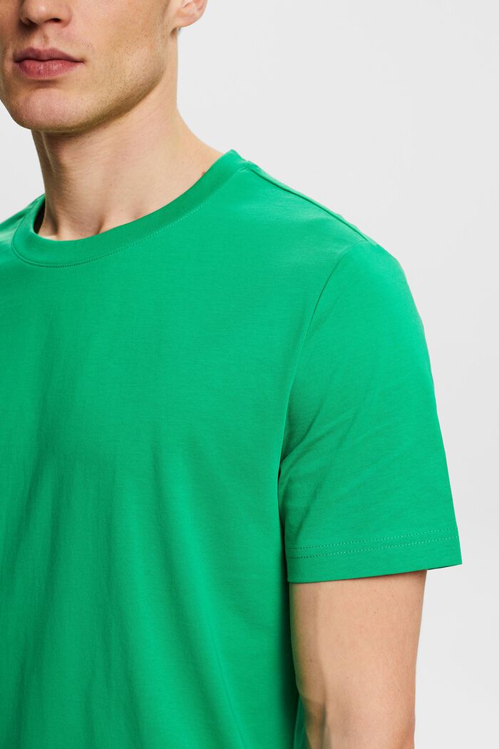 Jersey-T-shirt med rund hals, NEW GREEN, detail image number 2