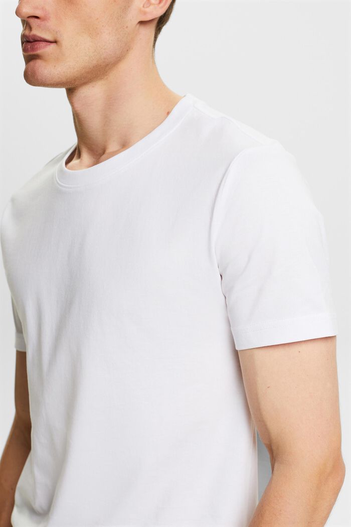 Jersey-T-shirt i økologisk bomuld, WHITE, detail image number 2