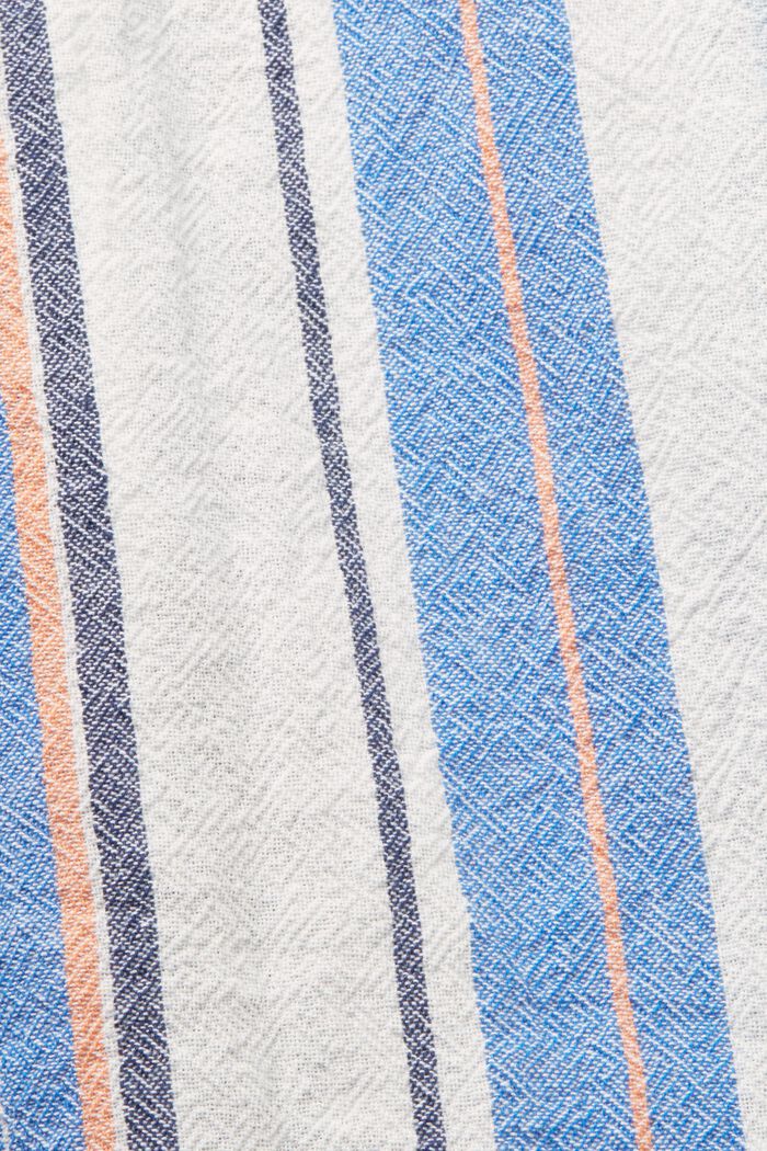 Kortærmet skjorte med striber, 100% bomuld, BRIGHT BLUE, detail image number 5