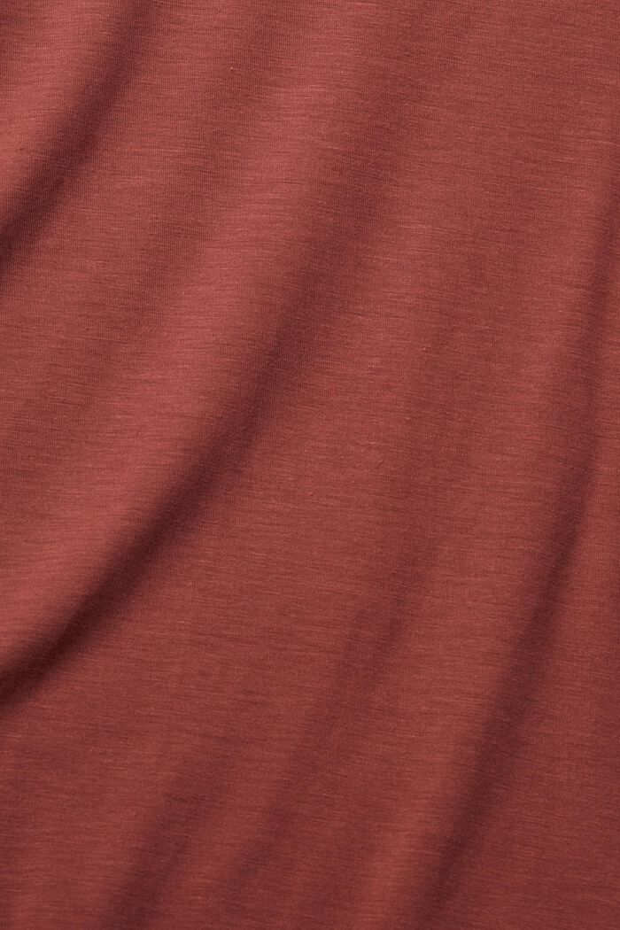 Langærmet skjorte med rullekrave, TENCEL™, RUST BROWN, detail image number 1