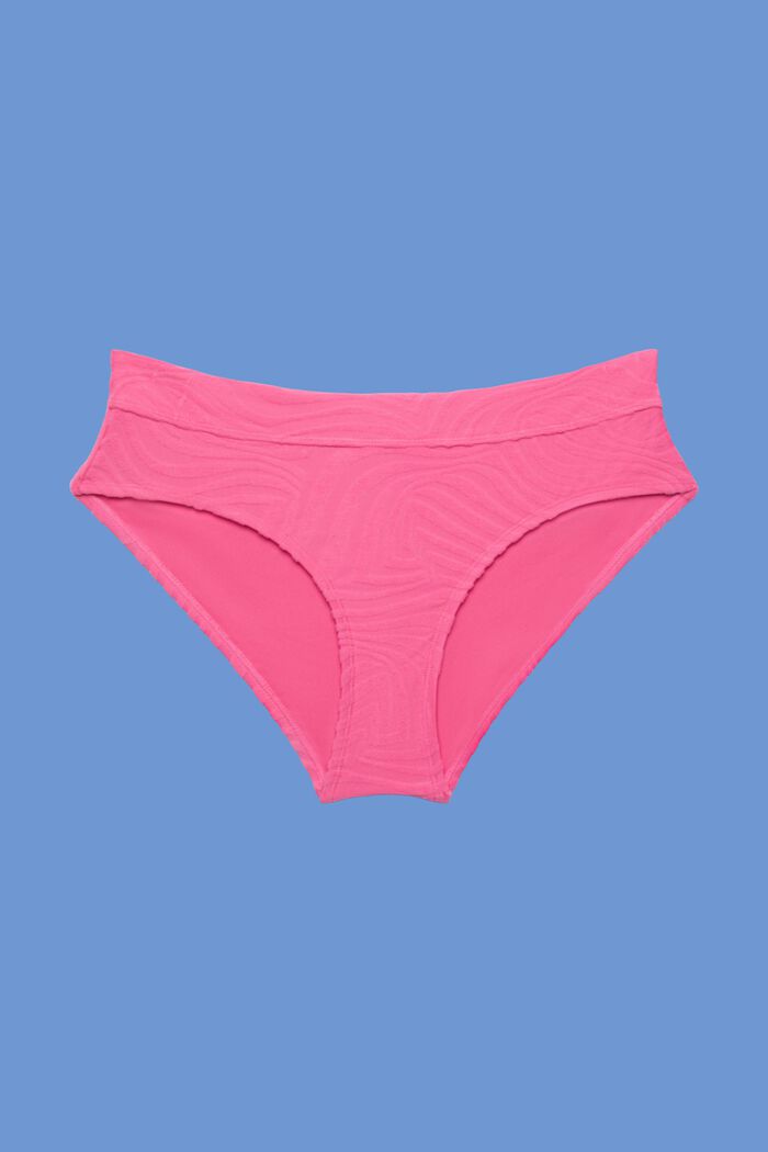 Genanvendt: bikinitrusser med jacquard-mønster, PINK FUCHSIA, detail image number 4