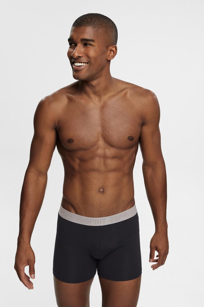 Multipakke med lange shorts i bomuldsstretch til mænd, WHITE, detail image number 0