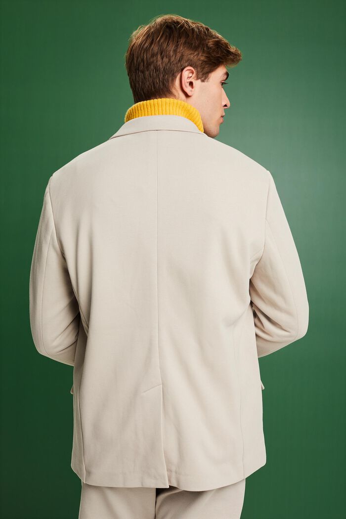 Blazer i strikket piqué-jersey, LIGHT GREY, detail image number 2