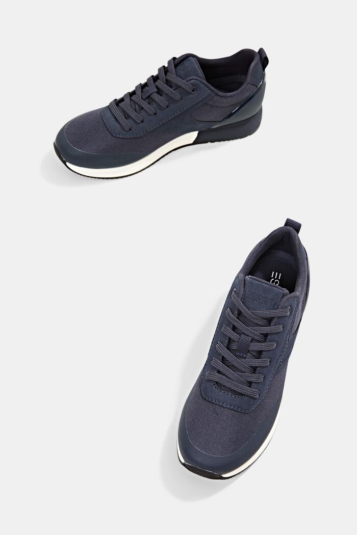 Sneakers med running-silhuet, NAVY, detail image number 5