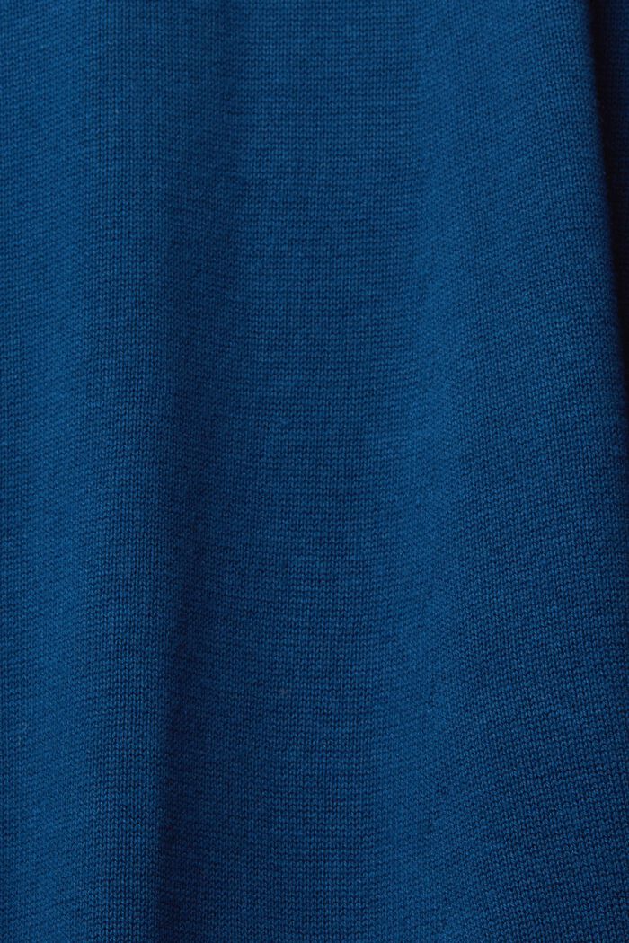 Strikkjole med rullekrave, PETROL BLUE, detail image number 1