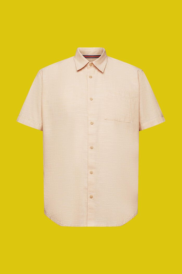 Button down-skjorte i bomuld, SAND, detail image number 5