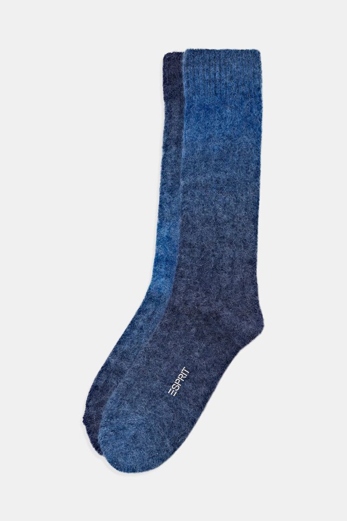 Sokker i uld-/alpacamiks, BLUE, detail image number 0
