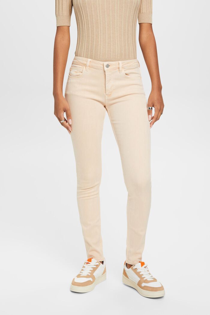 Skinny jeans med mellemhøj talje, PASTEL PINK, detail image number 0