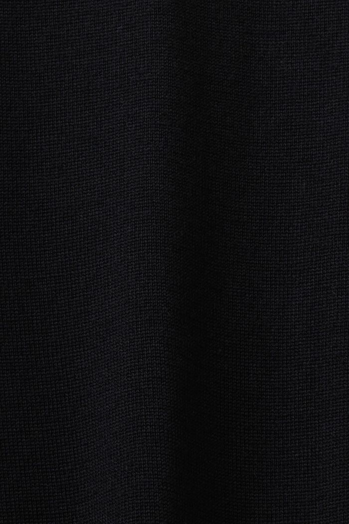 Rullekravesweater i merinould, BLACK, detail image number 5