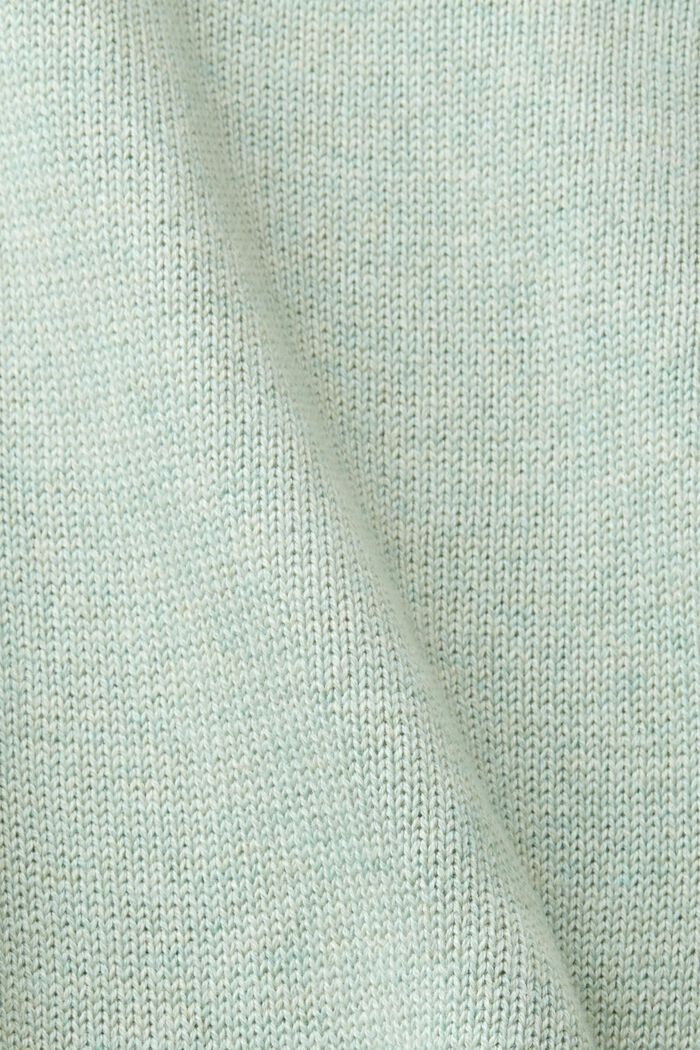 Pullover i strik af bæredygtig bomuld, LIGHT AQUA GREEN, detail image number 6