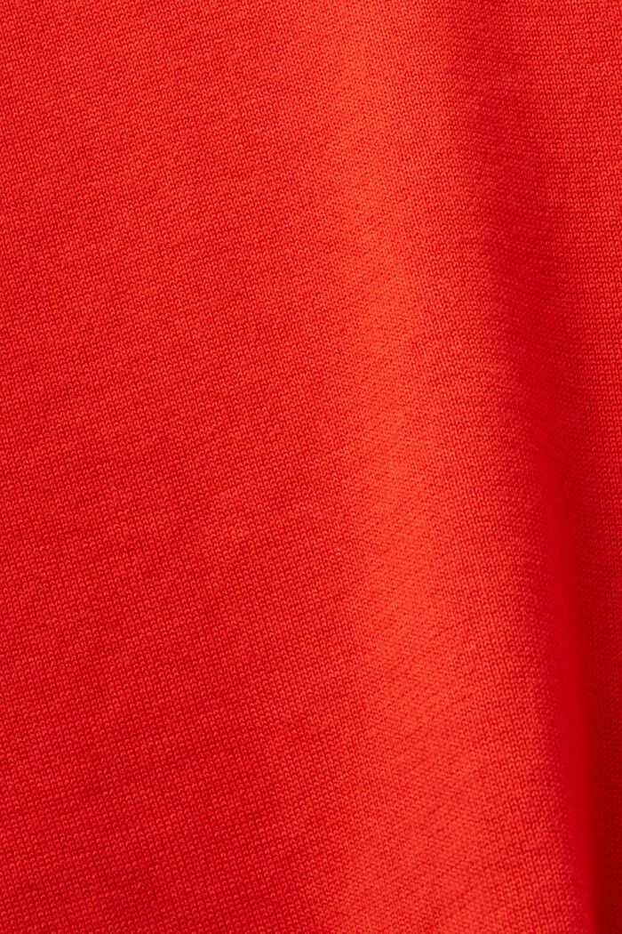 Kortærmet sweater med rund hals, RED, detail image number 5