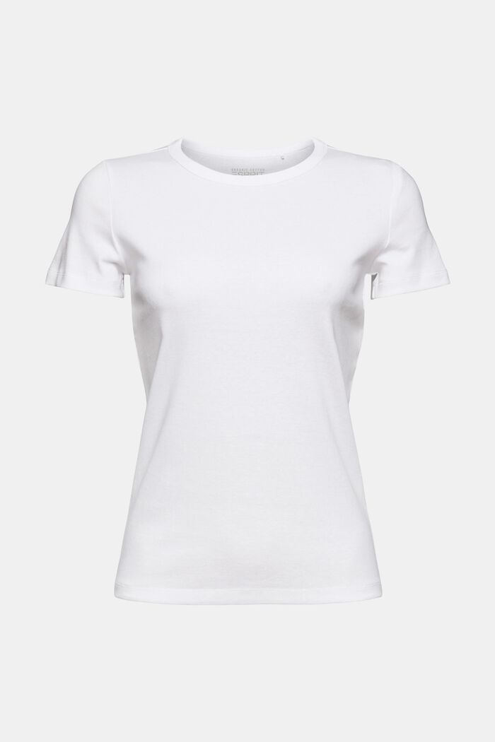 Jerseyshirt af 100% økologisk bomuld, WHITE, detail image number 6