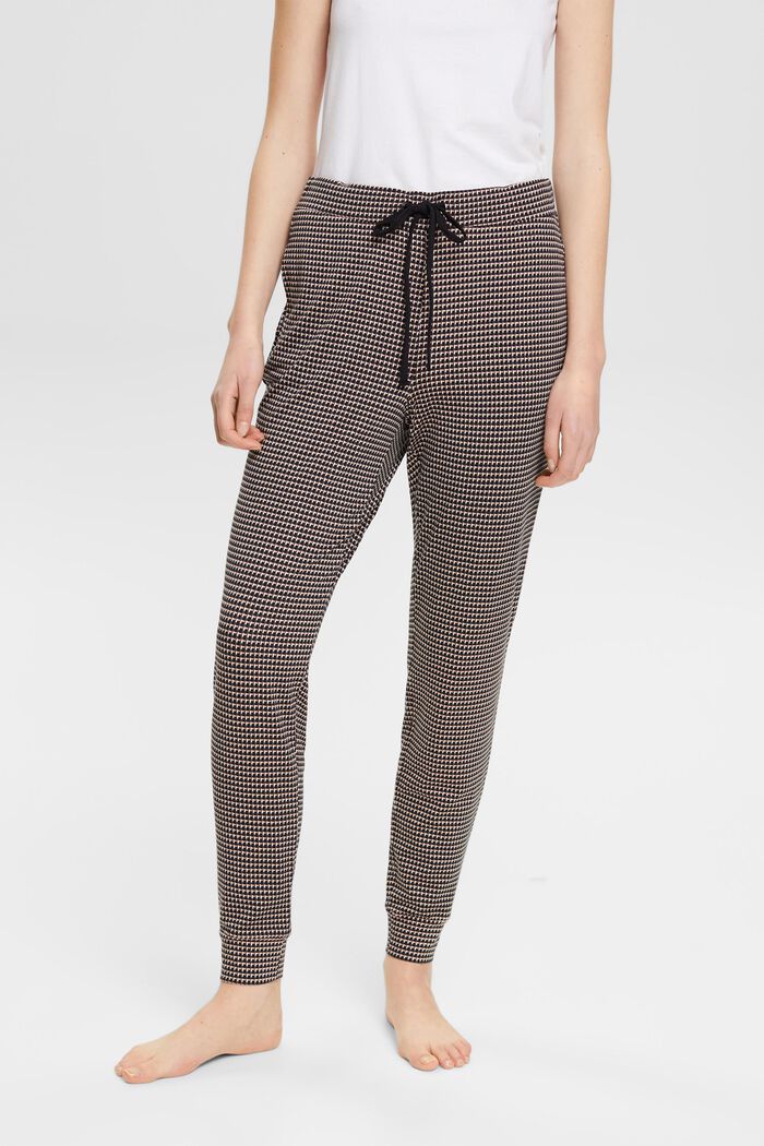 Pyjamasbukser med allover-mønster, BLACK, detail image number 0